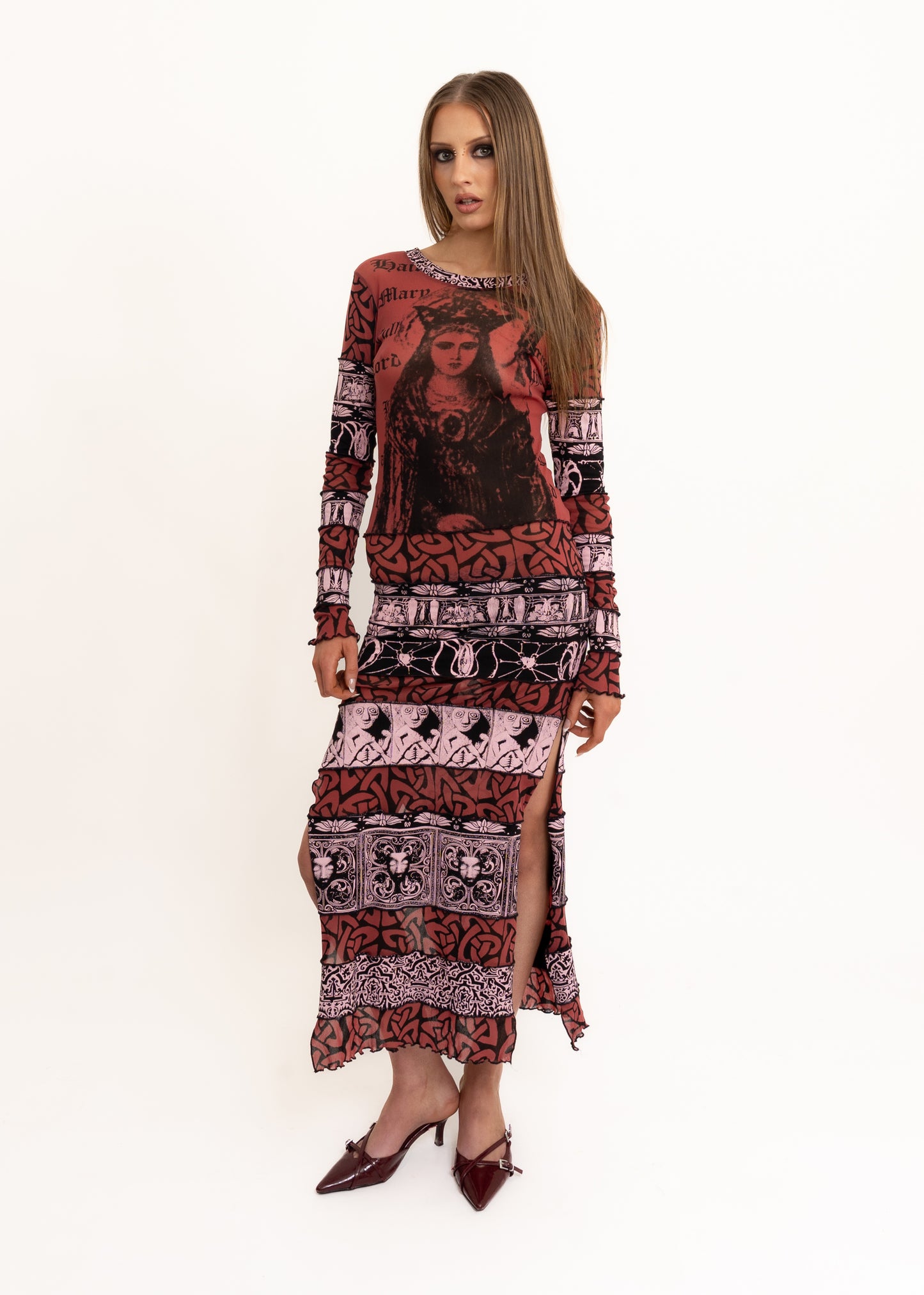 Hail Mary mesh maxi dress