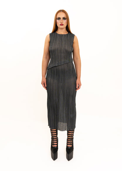 Mermaid Dress- Midnight Pleat