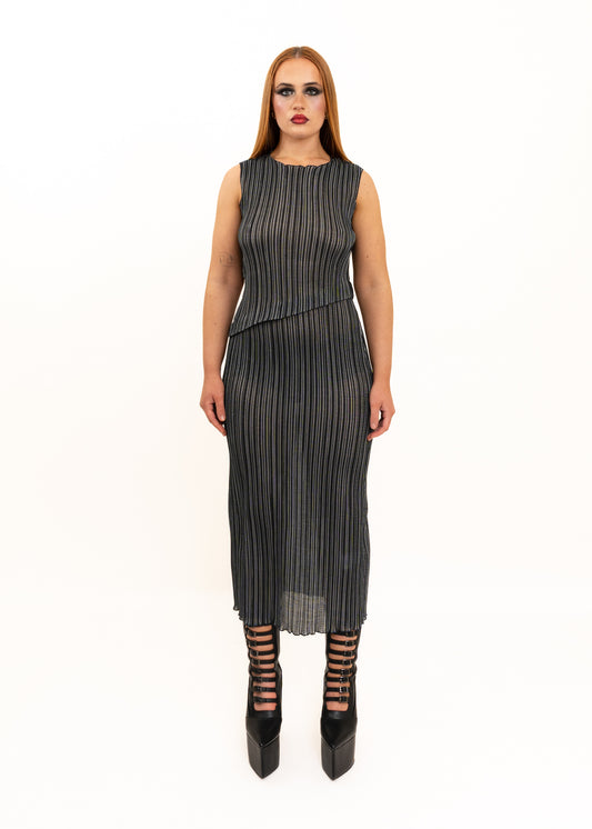 Mermaid Dress- Midnight Pleat