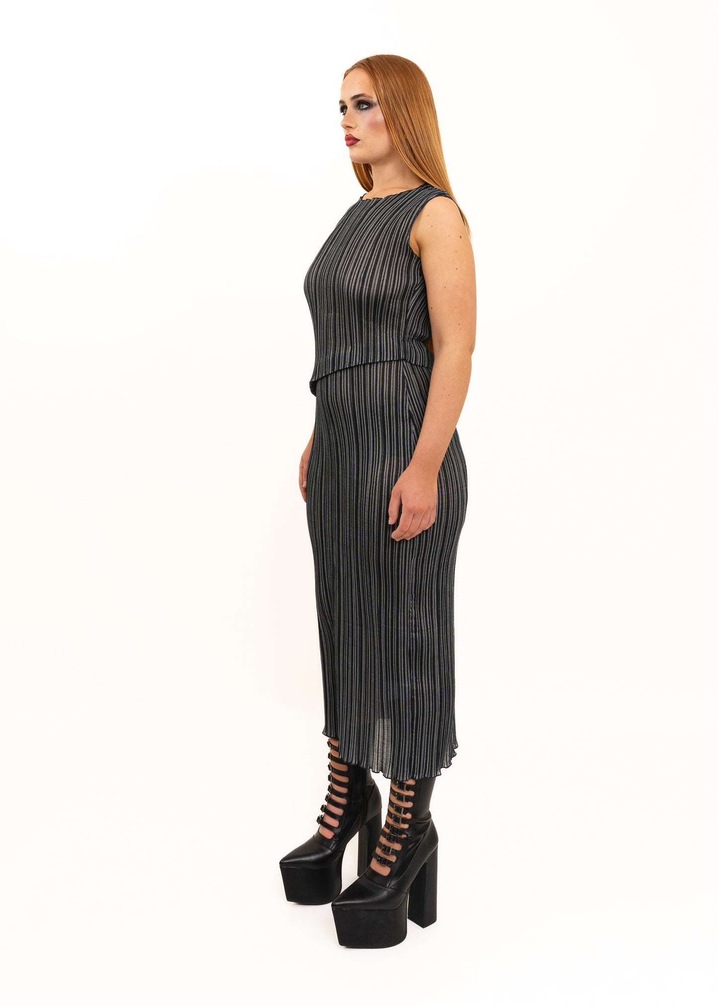 Mermaid Dress- Midnight Pleat