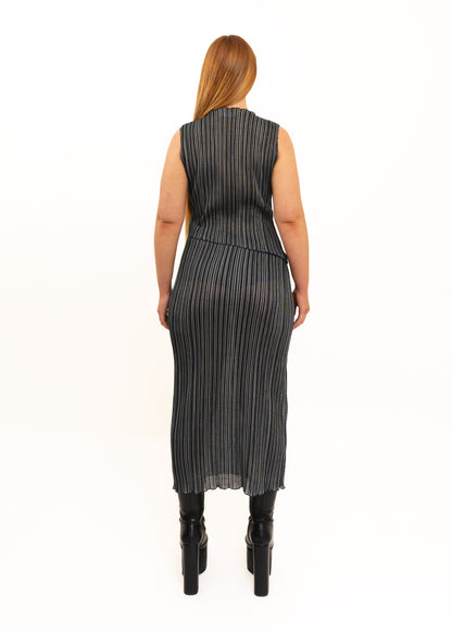 Mermaid Dress- Midnight Pleat