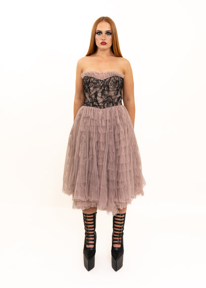 Carrie Bradshaw fantasy tulle ruffle dress