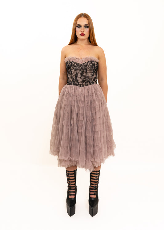 Carrie Bradshaw fantasy tulle ruffle dress