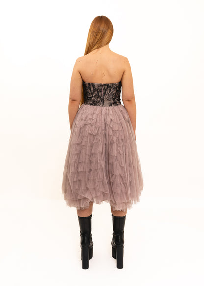 Carrie Bradshaw fantasy tulle ruffle dress