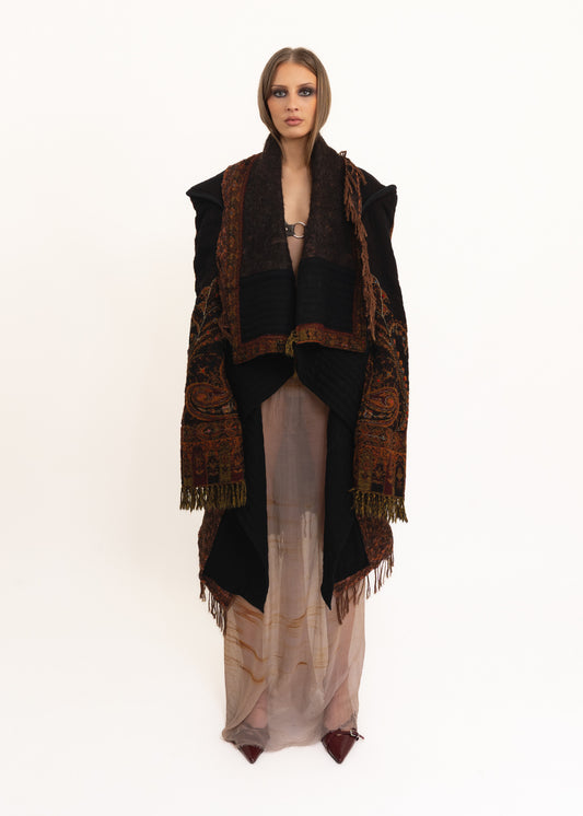 Odyssey zero waste multi-wear wool felt coat