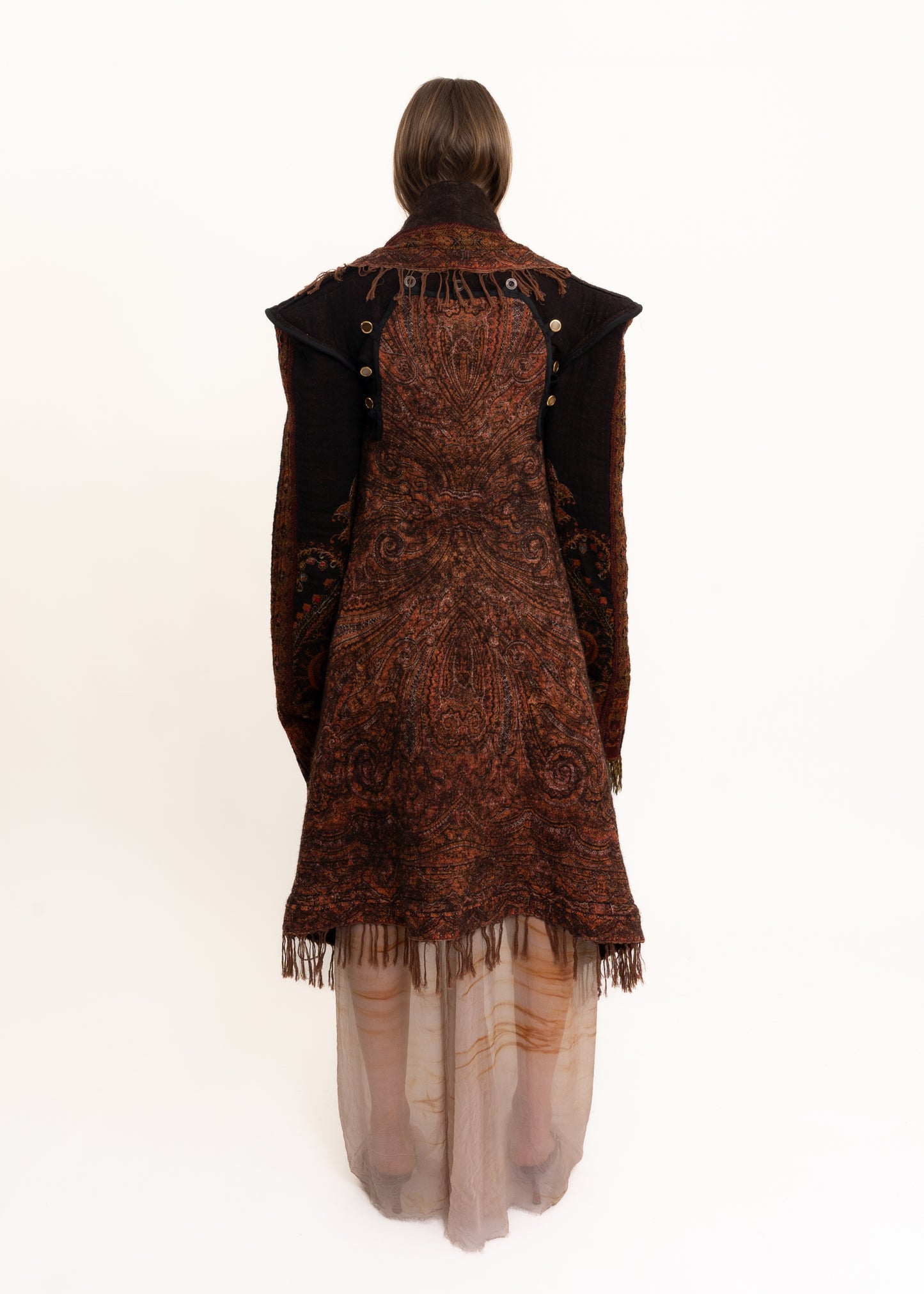 Odyssey zero waste multi-wear wool felt coat