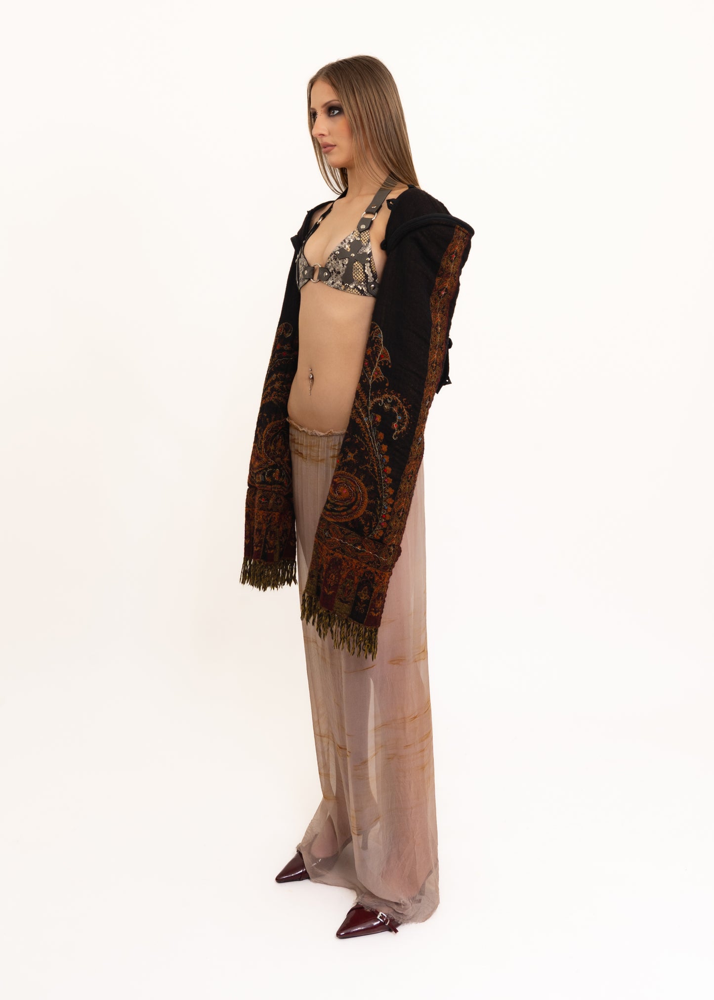 Odyssey zero waste multi-wear wool felt coat