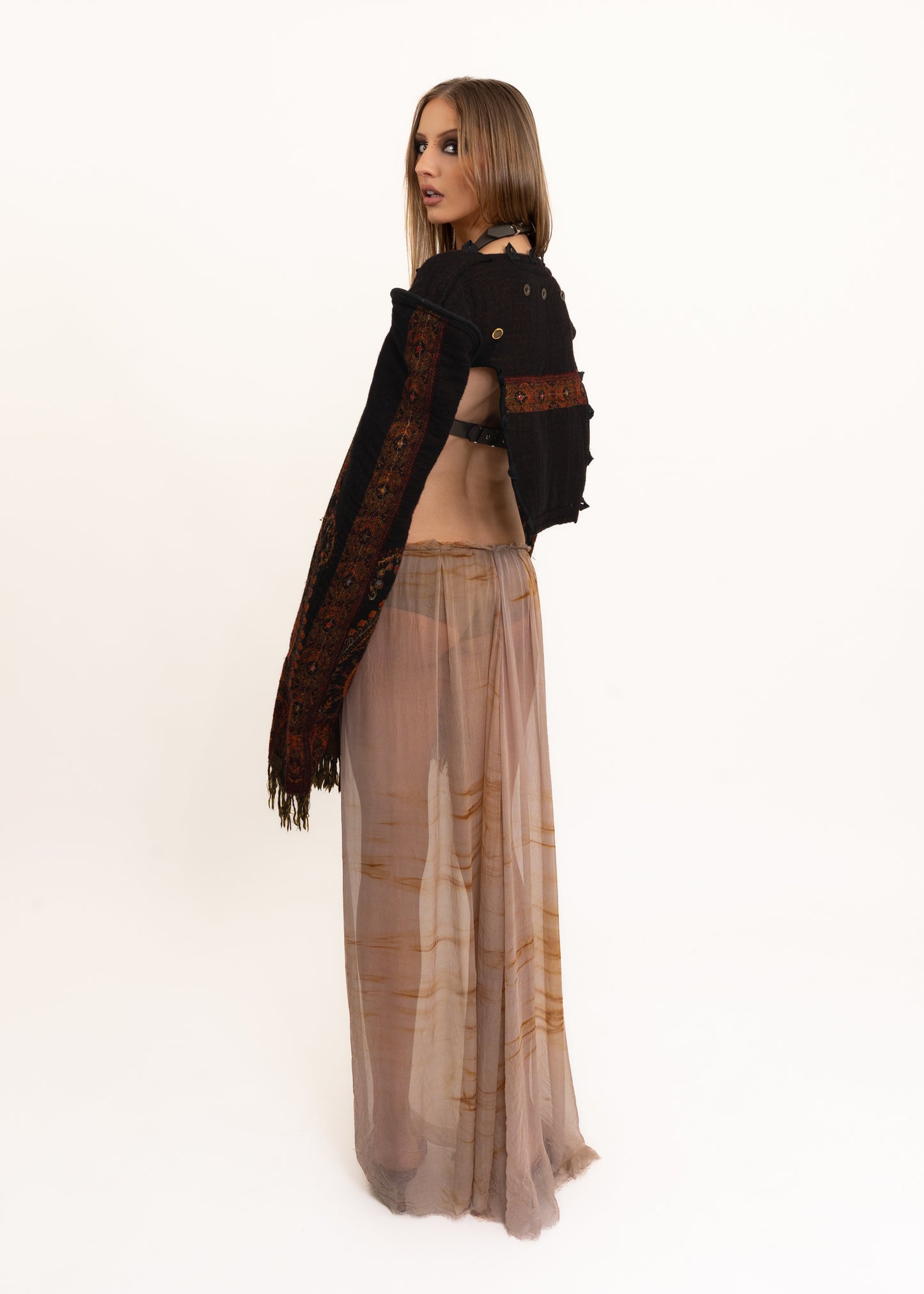 Odyssey zero waste multi-wear wool felt coat