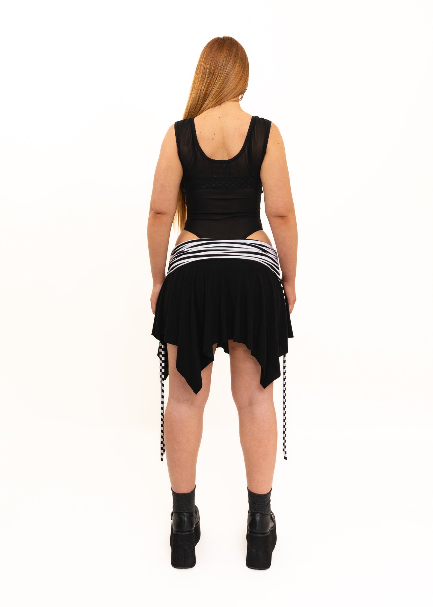 Heart Cut Out Leotard- Black