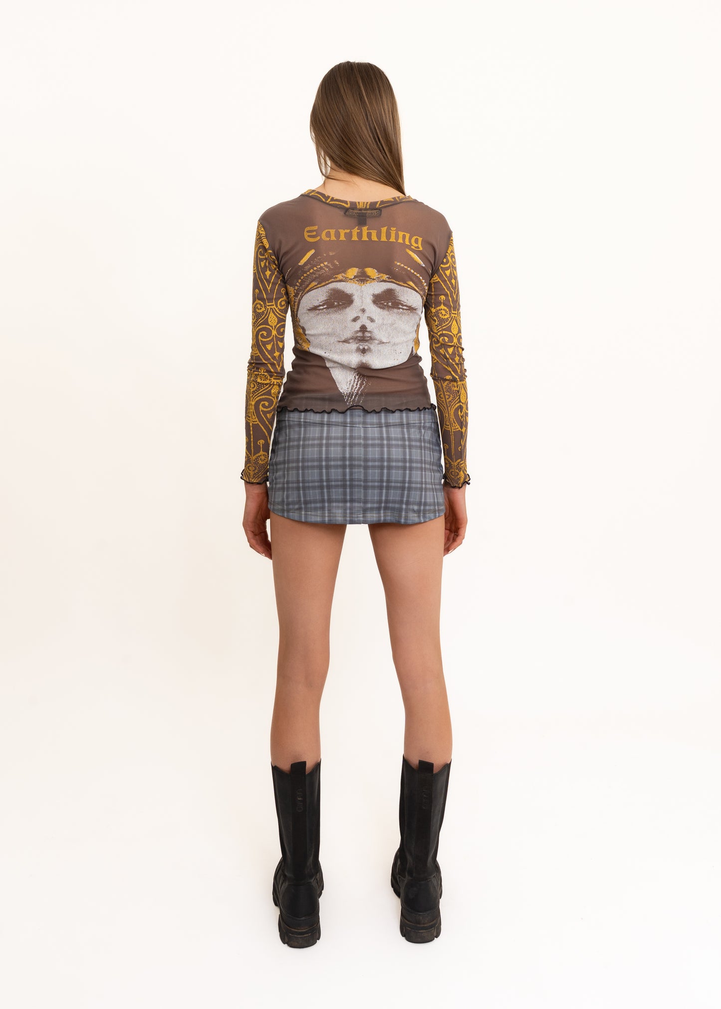 Spiral micro mini skirt