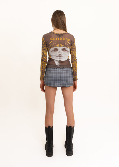 Spiral micro mini skirt