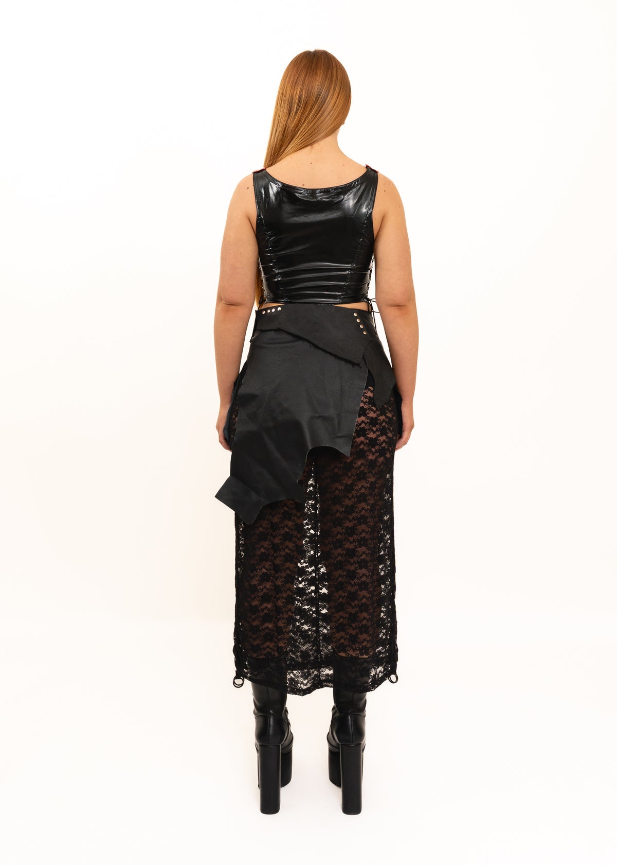Leather Scrap Skirt Belt