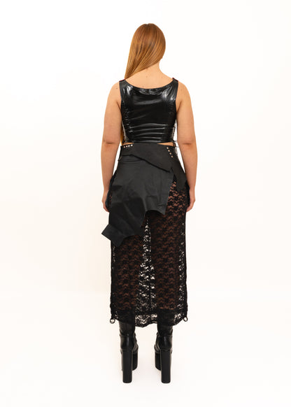 Leather Scrap Skirt Belt
