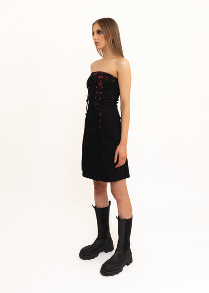 Lace up corset dress