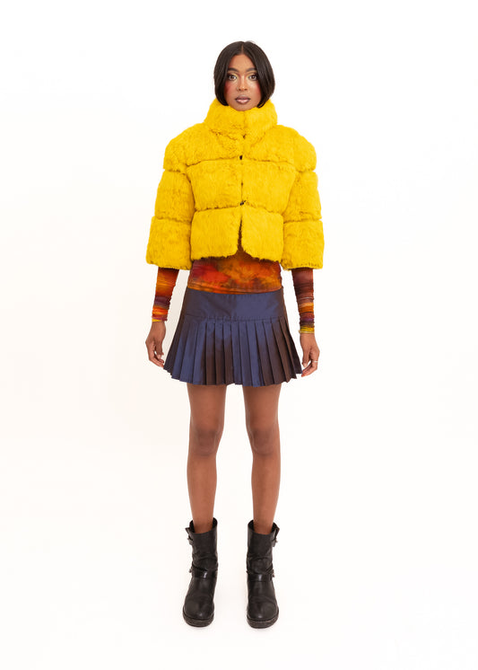 Japanese 2000s vintage dead stock fur/ wool jacket