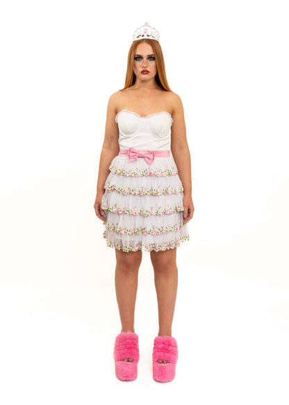 Ruffle bustier dress