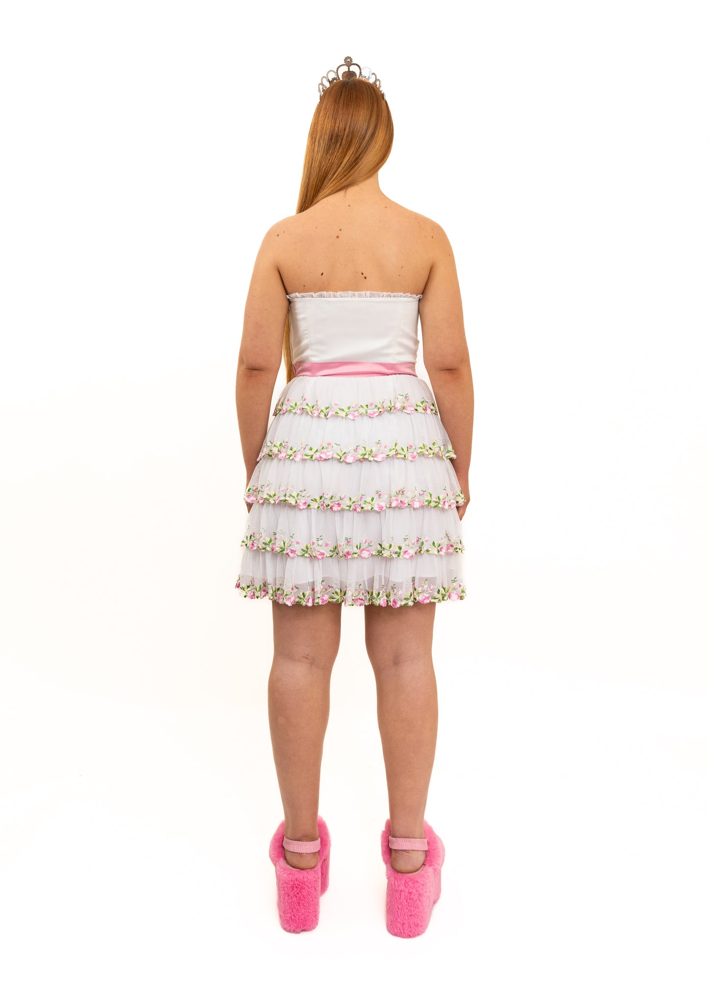 Ruffle bustier dress