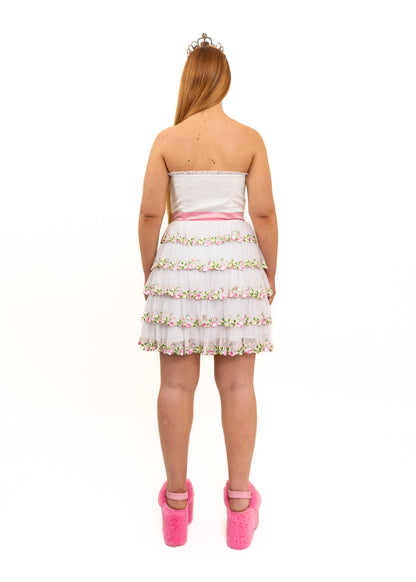 Ruffle bustier dress