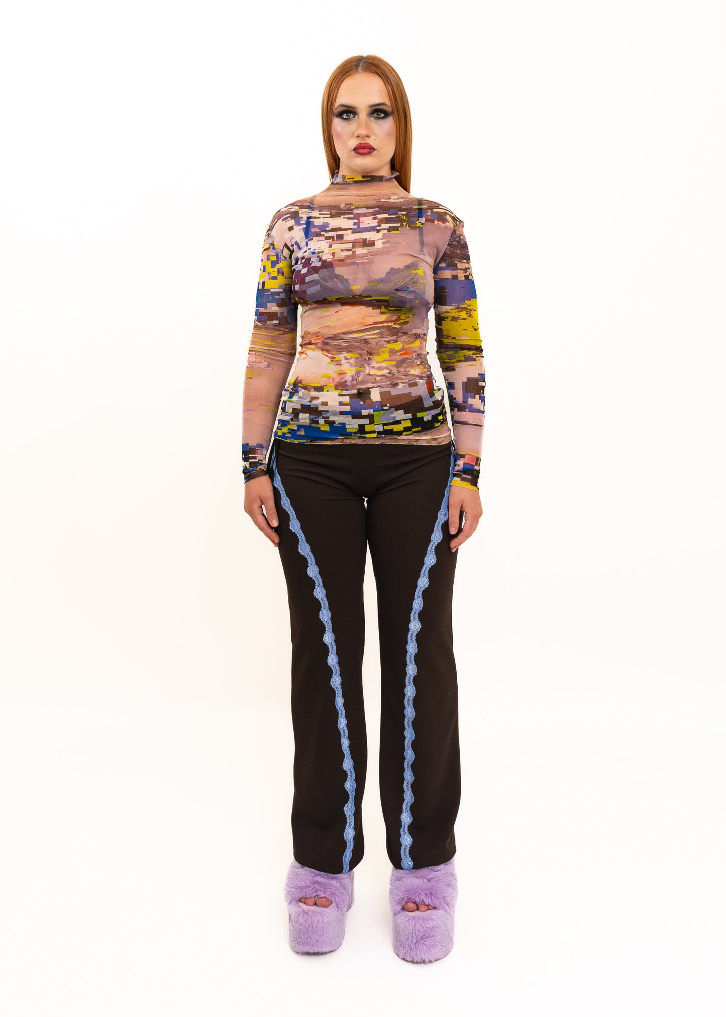1999 Aliyah Winters collaboration silk mesh top