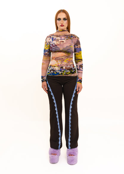 1999 Aliyah Winters collaboration silk mesh top
