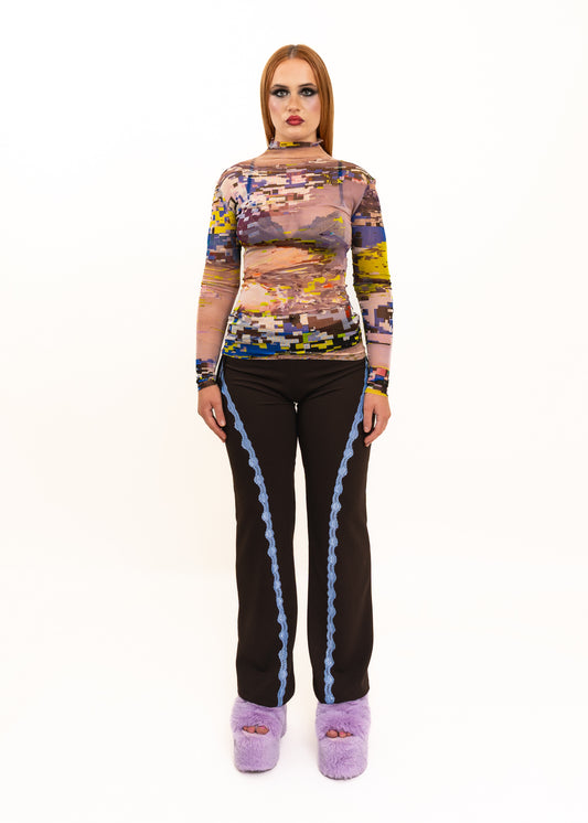 1999 Aliyah Winters collaboration silk mesh top