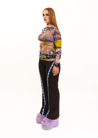 1999 Aliyah Winters collaboration silk mesh top