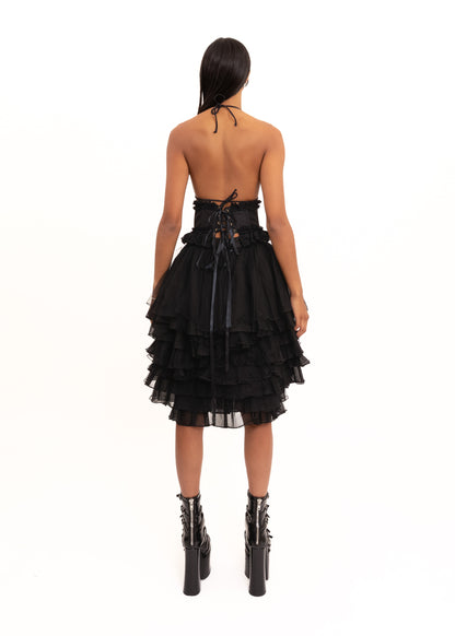 Satin underbust corset