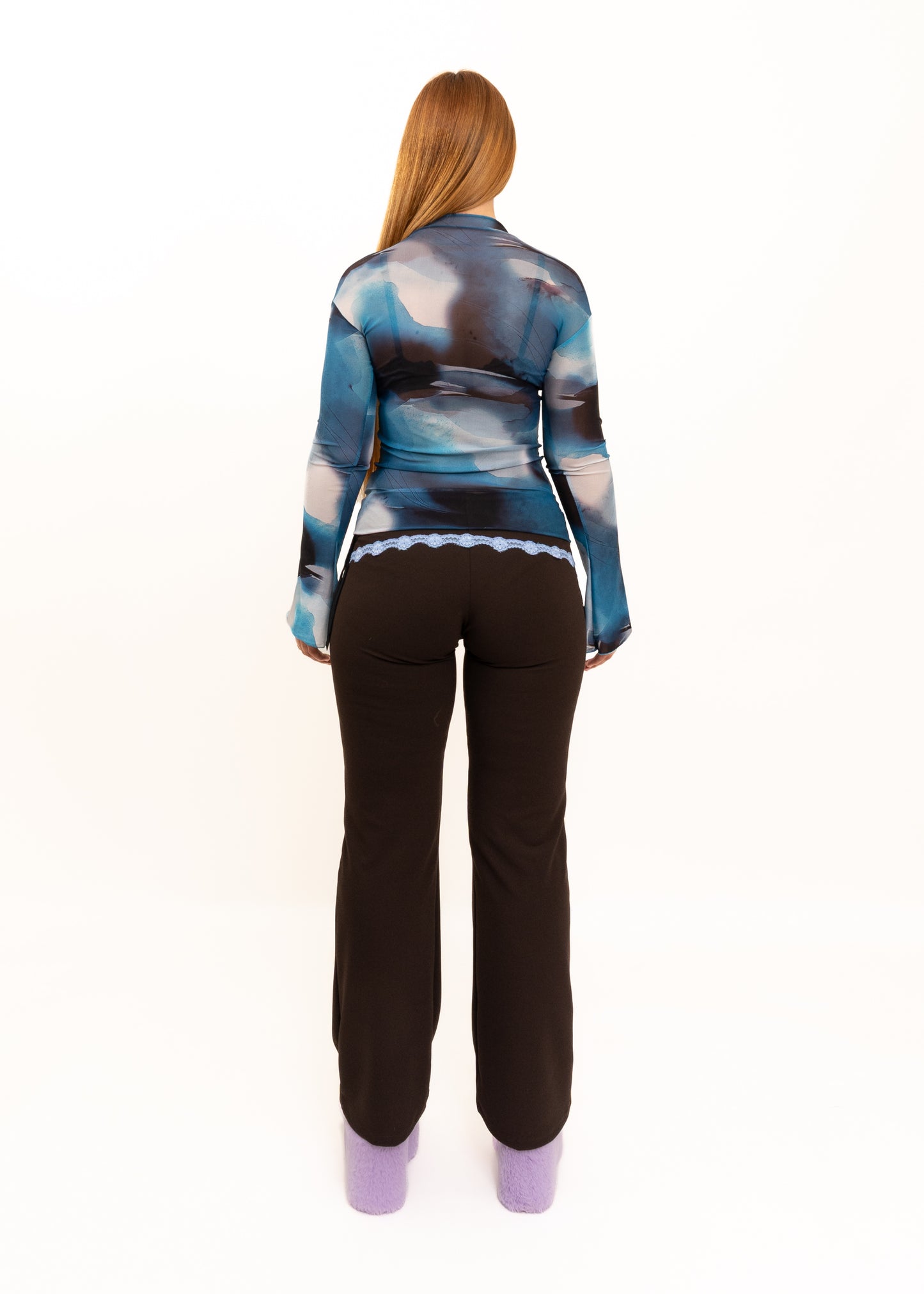 Day Dream Long Sleeve Mesh Top- Ripple