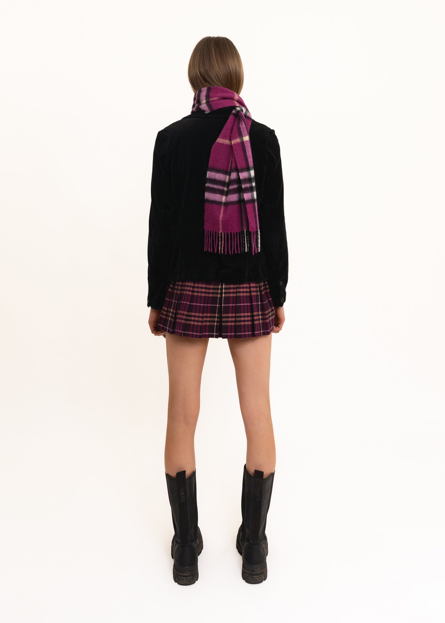Tartan wool scarf