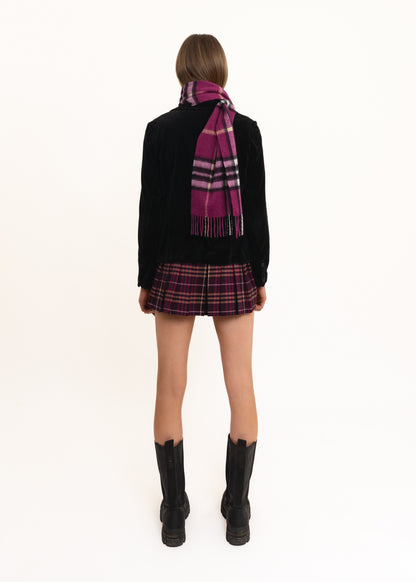 Tartan wool scarf