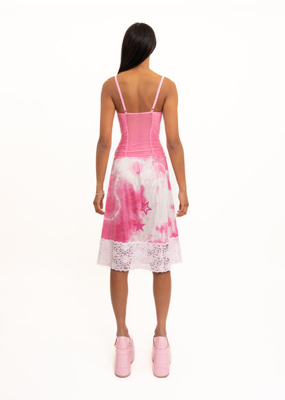 Lace/ mesh bustier cami