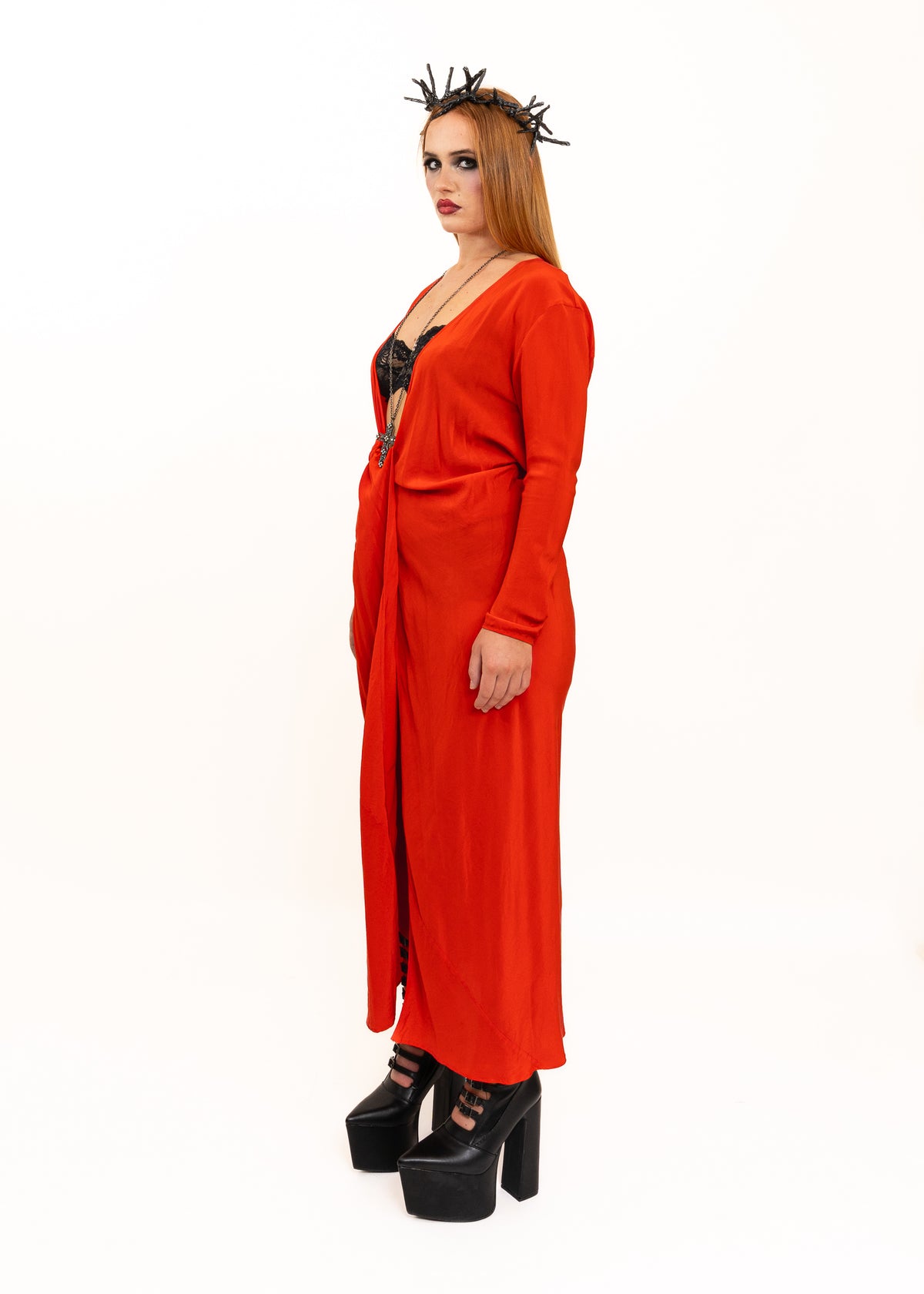 Silk wrap dress/ robe