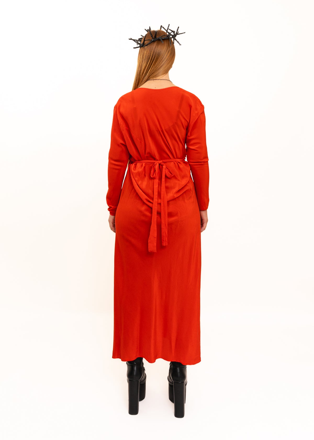 Silk wrap dress/ robe