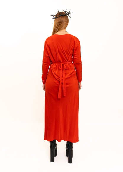 Silk wrap dress/ robe