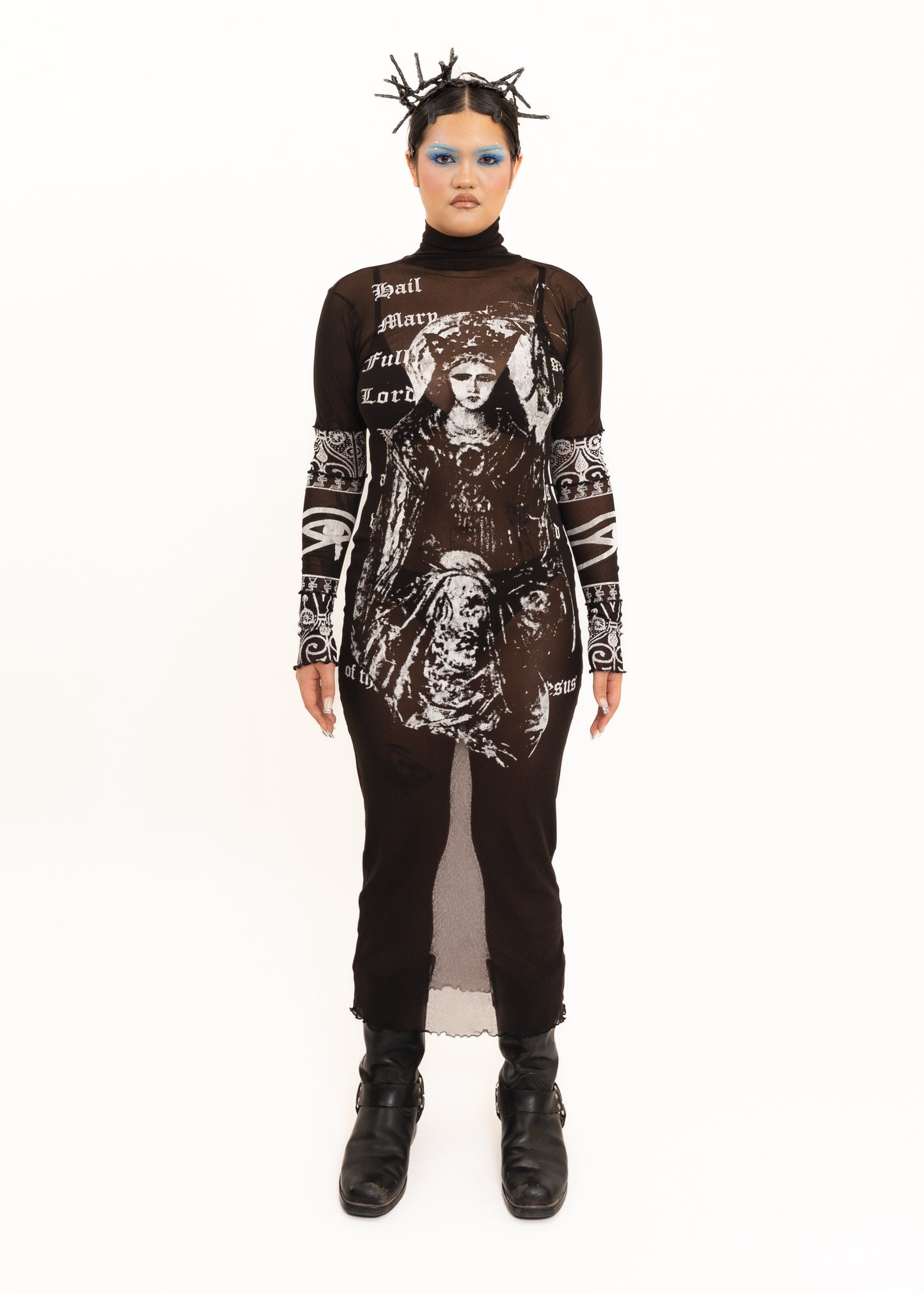 Hail Mary mesh midi dress