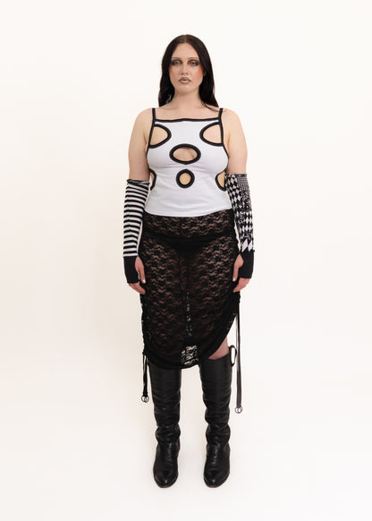 Glory Hole Tank Top- White/ Black