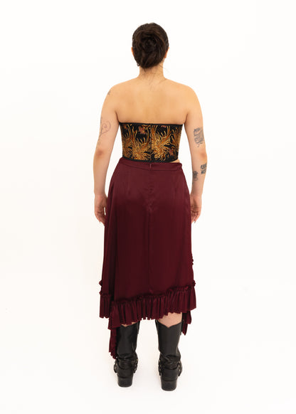 Silk brocade corset
