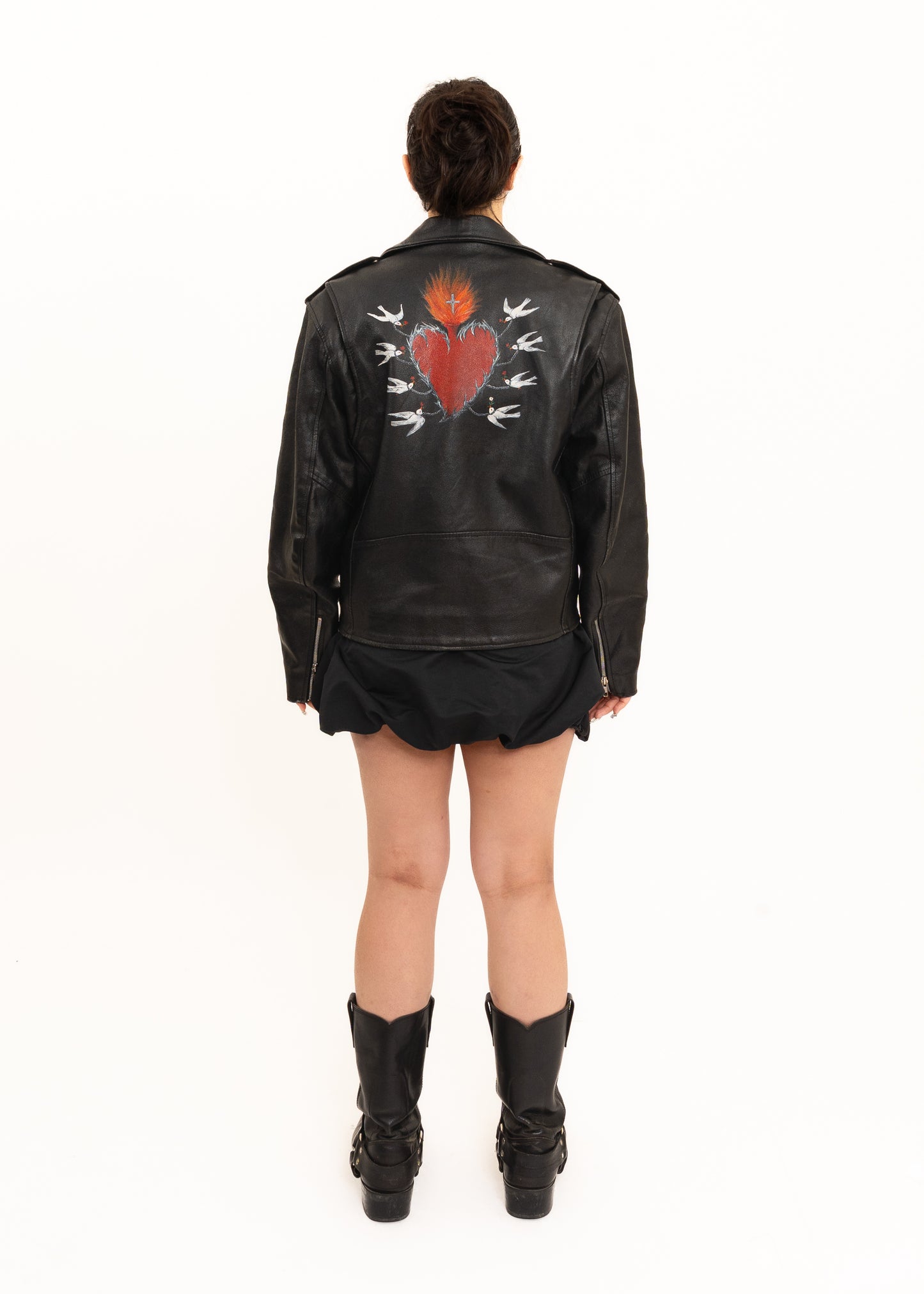 Hand-painted leather jacket #2