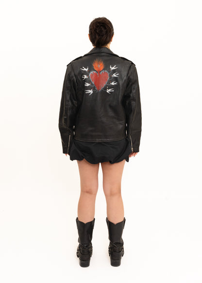 Hand-painted leather jacket #2