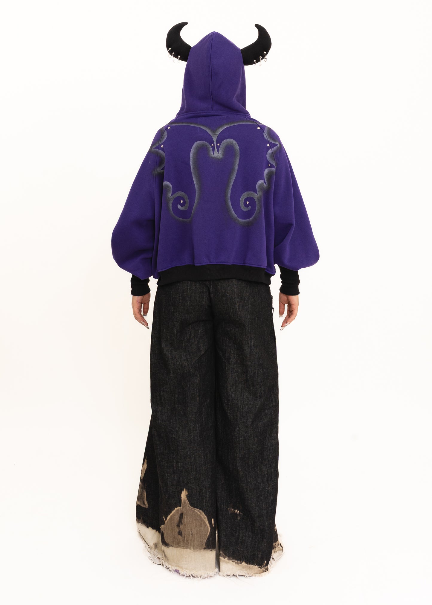 Horned Hoodie- Purple