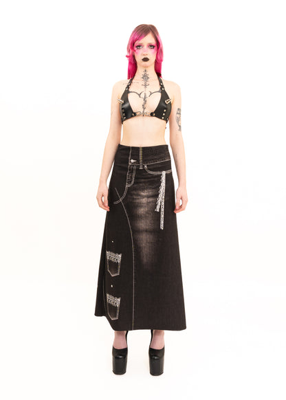 Puncture Spiked Leather Bikini Top
