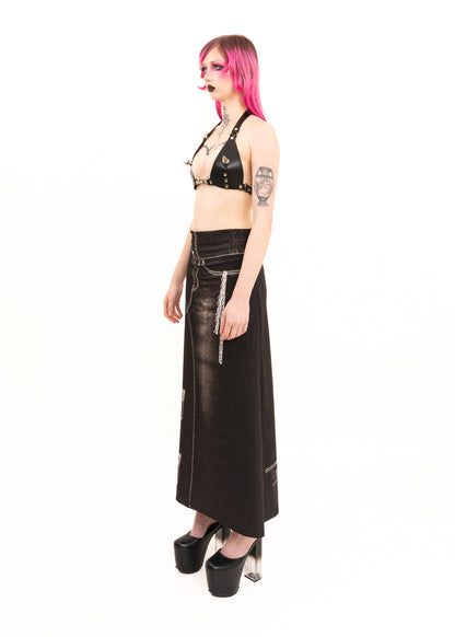 Puncture Spiked Leather Bikini Top