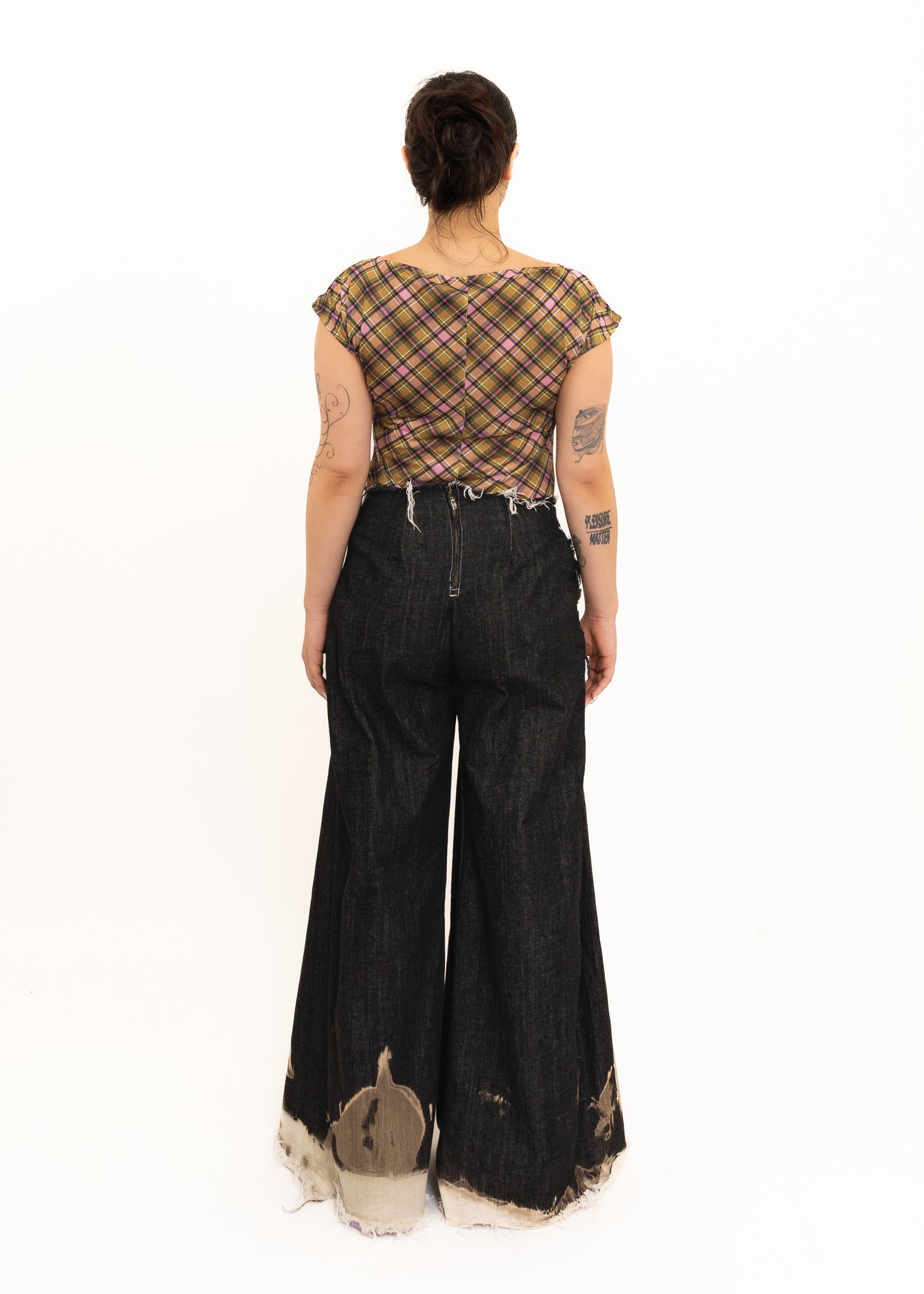 Tartan star cut out top