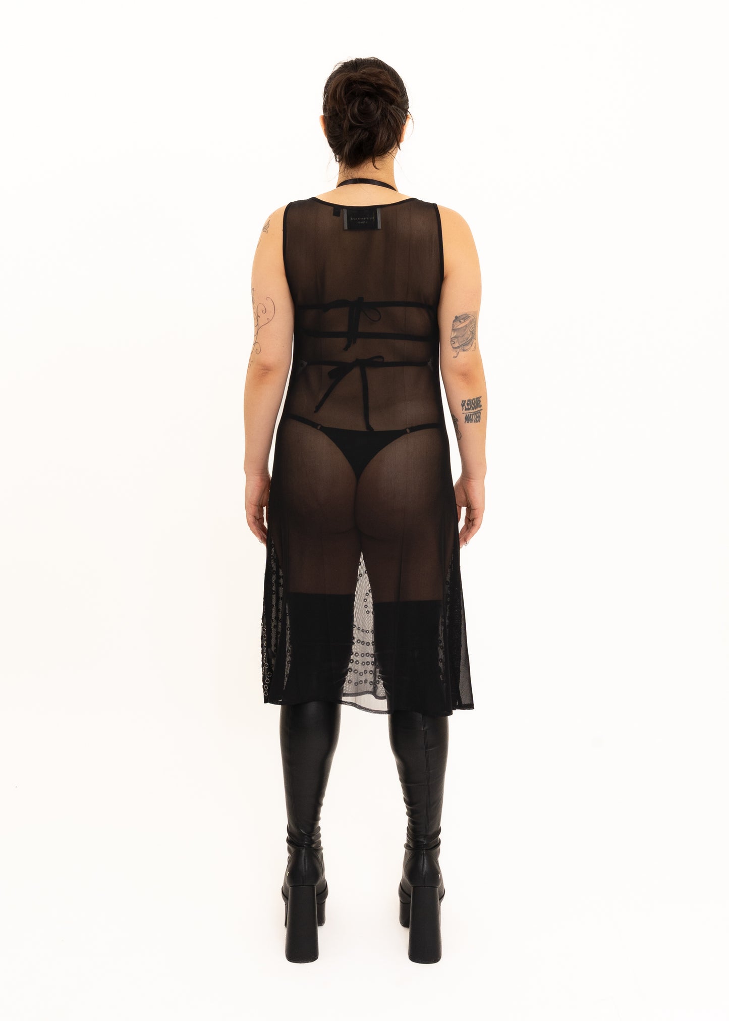 Christopher Kane x Topshop collaboration eyelet detailed mesh dress