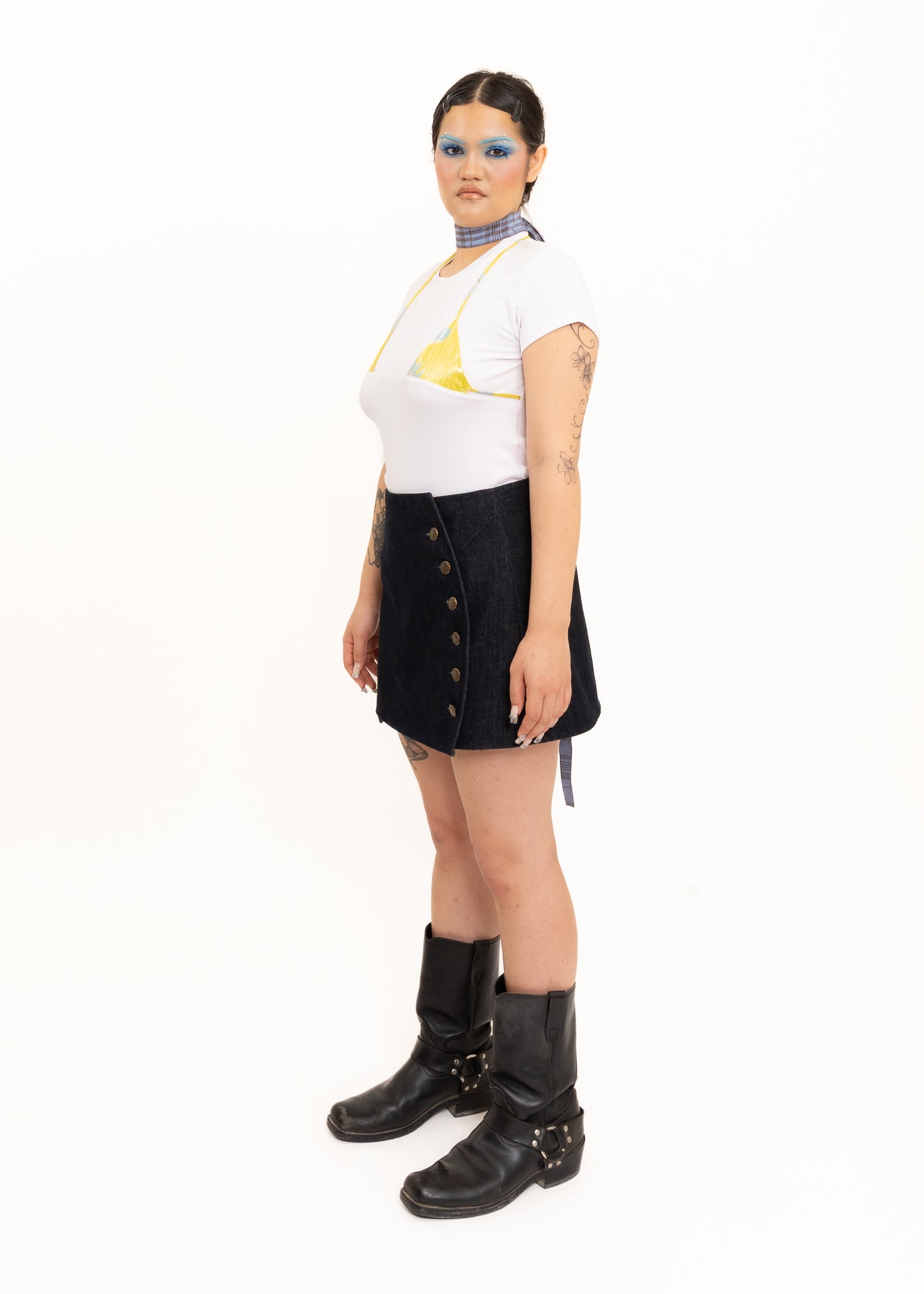 XL Fourth Collar- blue tartan