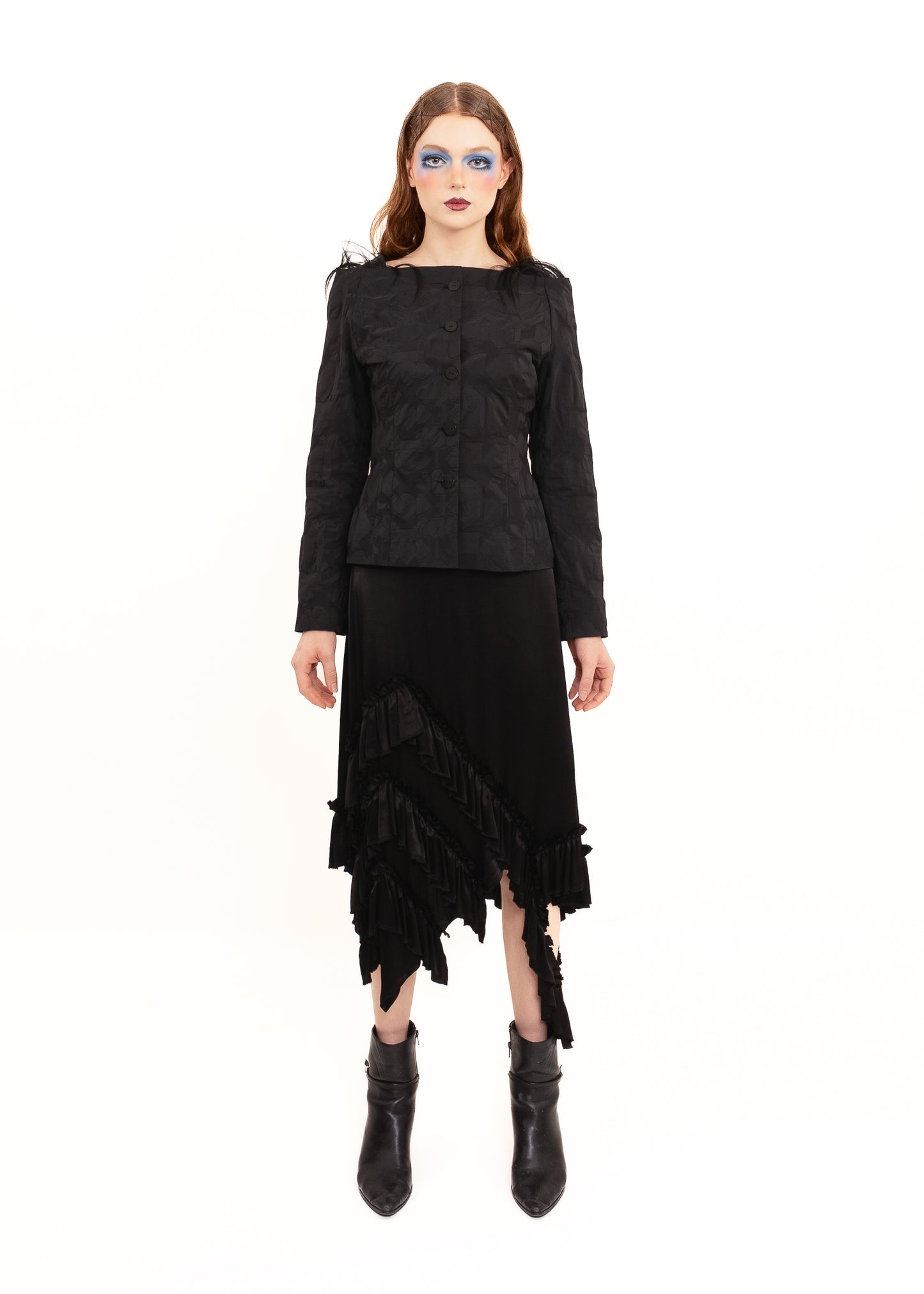 Hair trimmed long sleeve top