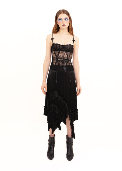 Fray Skirt- Black