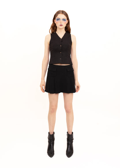 Pinstriped wool vest