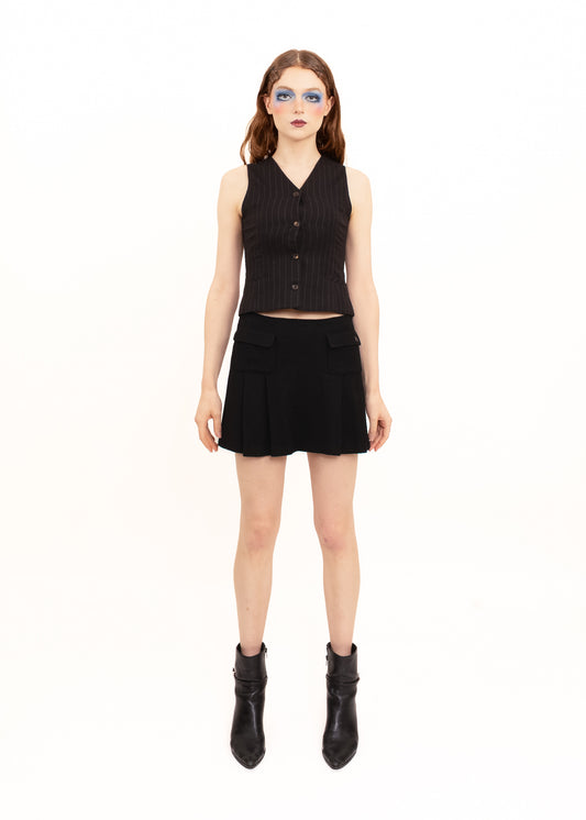 Pinstriped wool vest