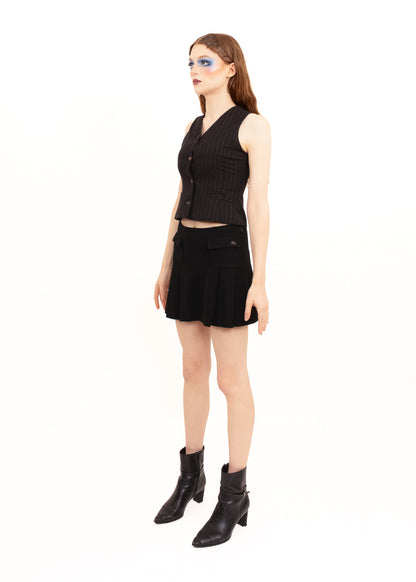 Pinstriped wool vest